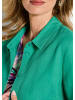 GOLDNER Kurzgröße:  Sommerbluse mit Seitenschlitz in grün