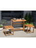 Beliani Gartenbank TUENNO in Braun/Beige/Grau