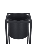 Beliani Outdoor Blumentopf IDRA in Schwarz - (W) 15 x (H) 50 x (L) 15 cm