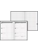 BRUNNEN Buchkalender 725 1 Woche/2 Seiten 14,8x21cm A5 Baladek-Einband schwarz 2025