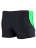 Aquarti Aquarti Herren Badehose Kurz mit Kontrastpaspel in schwarz/grün