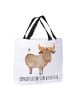 Mr. & Mrs. Panda Tote Bag Sternzeichen Stier mit Spruch in Weiß