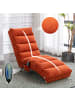 ABRIHOME Entspannungsliege in Orange mit Vibration und Seitentaschen für Wohnzimmer