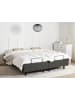 Beliani 4-tlg Doppelbett CASTELLAN in Grau/Schwarz