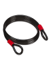relaxdays Schlaufenkabel in Schwarz/ Rot - 5 m