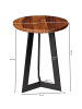 KADIMA DESIGN Beistelltisch | Sheesham/Metall, 35x45x35cm, Industrial