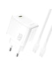 Dudao A28C 45W GaN Schnellladegerät mit USB-C Kabel Weiß