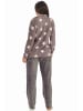 NORMANN Hausanzug Coralfleece Sterne - 51184 in grau