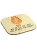 Mr. & Mrs. Panda Glasuntersetzer Katze Mittelfinger mit Spruch in Gelb Pastell