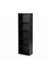 relaxdays Bücherregal in Schwarz - (B)32 x (H)132 x (T)24 cm