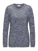 GOLDNER Kurzgröße:  Pullover Pullover mit Glanzgarn in blau / melange