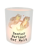 Mr. & Mrs. Panda Deko Windlicht Otter Bester Partner der Welt mi... in Transparent