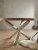 KADIMA DESIGN Design Esszimmertisch BOHA rund Ø 120 cm x 75 cm Massiv-Holz in Akazie