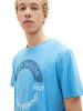 TOM TAILOR Denim T-Shirt PRINTED in Blau