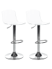 Beliani 2-tlg Drehhocker IMOLA in Transparent/Silber