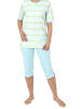NORMANN Capri Pyjama Schlafanzug kurzarm - 44539 in hellblau