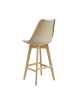 en.casa 2er-Set Barhocker Lublin in Beige (H)105cm (B)48cm (T)58cm