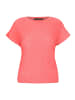 Betty Barclay Strukturshirt mit U-Boot-Ausschnitt in Hot Coral