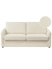 Beliani Schlafsofa BENNAS in Beige/Schwarz - (W) 174 x (H) 87 x (L) 84 cm