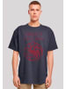 F4NT4STIC Heavy Oversize T-Shirt House Of The Dragon Targaryen Crest Logo in marineblau