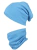 TupTam Kinder Beanie Mütze Schlauchschal Set in hellblau