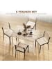 HOMCOM Essgruppe-100L x 63B x 76,5H cm-Eiche