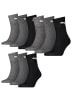 Puma Socken 9 Paar Puma Short Crew in 207 anthracite / grey