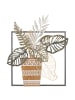 Mauro Ferretti Dekorative 3D-Wand mit mehrfarbiger Metallvase, 54 x 6,4 x 62,9 cm