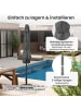 COSTWAY Sonnenschirm 230 cm beidseitig 35° knickbar in Grau