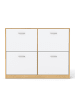 VASAGLE Schuhschrank Custos in Eichenfarben - (B)105.5 x (H)82.7 x (T)24 cm