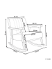 Beliani Schaukelsessel LEKNES in Weiß/Braun - (W) 63 x (H) 78 x (L) 96 cm