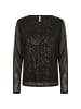 soyaconcept Langarm-Bluse in schwarz