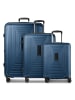 Redolz Essentials 14 4 Rollen Kofferset 3-teilig mit Dehnfalte in dark blue metallic