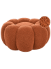 Beliani Pouf BEAUFORT in Hellbraun - (W) 60 x (H) 27 x (L) 60 cm