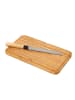 Kesper Brotkasten mit Bambusdeckel und Brotmesser in Weiß, 35 x 20 cm