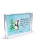 Mr. & Mrs. Panda Schüttelrahmen Pinguin Weihnachtsbaum mit Spruch in Eisblau