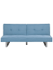 Beliani 3-Sitzer Sofa DUBLIN in Blau/Silber - (W) 190 x (H) 38 x (L) 88 cm