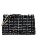 Valentino Tweed Schultertasche 26 cm in nero-multicolor
