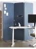 Beliani Büro-Raumteiler STANDI in Blau - (W) 184 x (H) 184 x (L) 30 cm