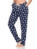 NORMANN Damen Pyjama Hose lang Mix & Match in marine