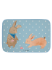 Mr. & Mrs. Panda Badteppich Hasen Muschel ohne Spruch in Blau Pastell