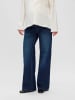 mama licious Umstandsjeans mit weitem Bein in Dark Blue Denim 1