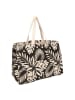 5five Simply Smart Shoppertasche aus Baumwolle mit Print in Schwarz, 50 x 24 x 35 cm