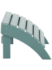 Beliani Gartenstuhl ADIRONDACK in Blau - (W) 50 x (H) 34 x (L) 43 cm