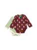 Little Green Radicals Bio-Baby-Bodysuit-Set 2er-Pack in Braun