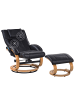 Beliani 3-tlg Massagestuhl MAJESTIC in Schwarz/Braun
