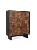 Giner y Colomer Barschrank aus massivem Mangoholz und Sheezam-3D-Effekt in Brown
