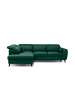 MF Design Nobel Recamiere Links in Flaschengrün -  (L) 265 x (B) 265 x (H) 100 cm