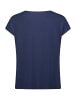 BETTY & CO Blusenshirt mit Webbesatz in Dark Blue/Pink