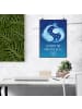 Mr. & Mrs. Panda Poster Sternzeichen Fische mit Spruch in Sternenhimmel Blau